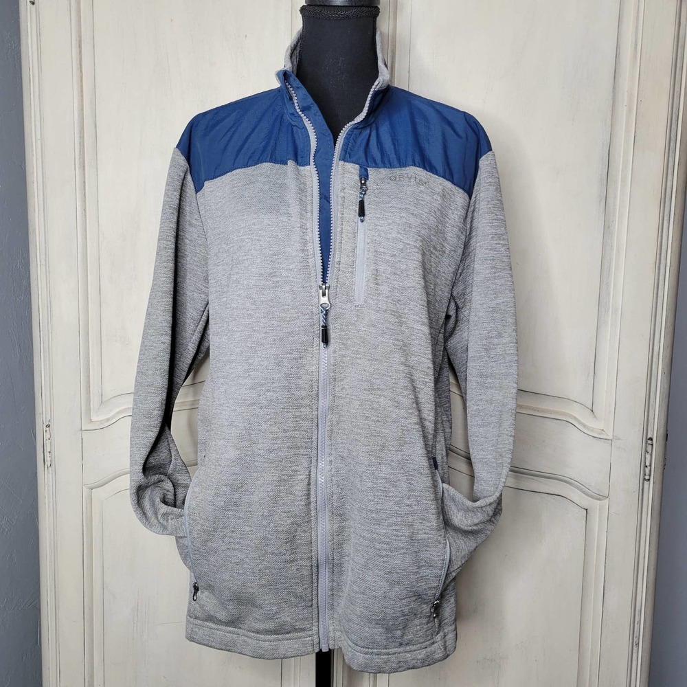ORVIS Mens Bonded Mesh Full Zip Fleece Windbreaker Jacket✨️L